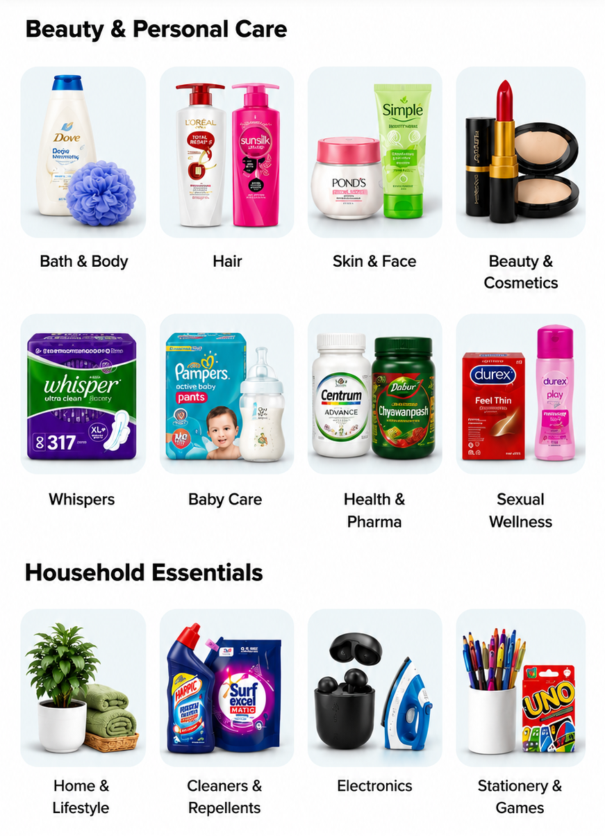 Beauty, Personal Care & Household Essentials